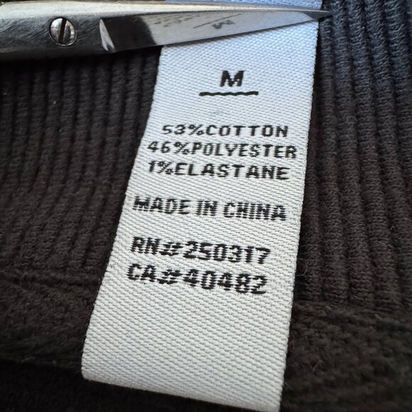 Varley Vine Half Zip Pullover Sweatshirt Sz Md Ribbed Gold Hardware Shawl Collar - Picture 6 of 16